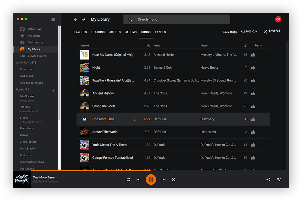 os x google music player